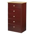 Fully Assembled Legend 5 Drawer Chest - Cherry/ Oak