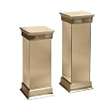 Mirrored Pedestal Collection - Silver Leaf