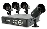 Defender SENTINEL2 Do-It-Yourself Compact DVR Security System with 4 High Resolution Indoor/Outdoor Night Vision CCD Surveillance Cameras (Black)