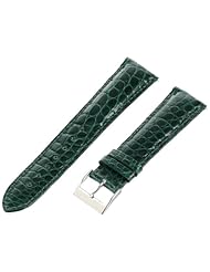 Swiss Watch International Unisex 21 MM Emerald Green Genuine Alligator Strap 21AAR07M