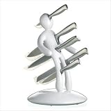 The Ex 5-Piece Knife Set with Unique White Holder Designed By Raffaele Iannello