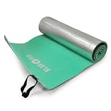 Klarfit Yogamatte Gymnastikmatte Fitnessmatte handlich & rollbar grün (190x49cm Ø 6mm)