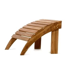 Chinese Oak Wood Outdoor Patio Ottoman by 