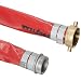 Goodyear EP Spiraflex Red PVC Medium Duty Discharge Hose Assembly, Aluminum NPSH Male x Brass Female Swivel Couplings