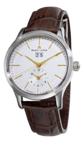 Maurice Lacroix Men's LC6088-SS001130 Les Classiques Quartz Silver GMT Dial Watch