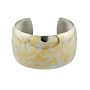 Women's Gold Plated Stainless Steel Mesh Vintage Scroll Design Cuff Bracelet, 7.75"
