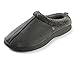J. Fiallo Mens Stitched Faux Suede, Fleece Lined Clog Slippers