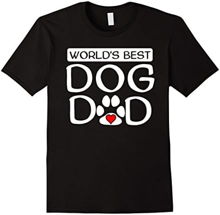 Men's World's Best Dog Dad Dog Owner Paw Print T-Shirt