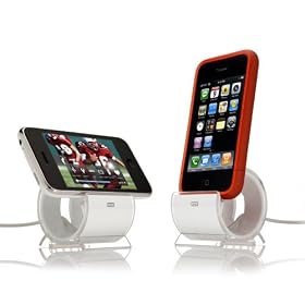Cream White Sinjimoru SyncStand Dock Cradle, holder for iPhone and iPod