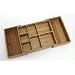 Expandable Bamboo Drawer Organizer (Bamboo) (2 5/8"H x 11.8"W x 9.75"D)