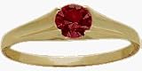 14 Karat Yellow Gold Genuine Ruby July Baby Gemstone Ring