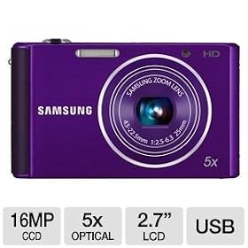 Samsung ST76 16 MP Compact Digital Camera - Purple (EC-ST76ZZBPLUS)