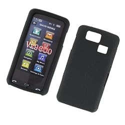 LG Versa VX9600 Verizon Rubber Protector Silicone Skin Case Soft Cover Black