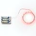 KW-Light Micro LED 20 Red Color Lights Battery Operated on 7ft Long Silver Color Ultra Thin String Wire
