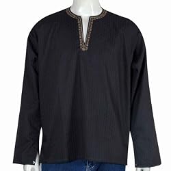 Mens Embroidered Kurta Casual Cotton Shirt India Chest 42 inches (gsk581b)