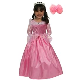 Little Adventures Sleeping Beauty Princess Dress Up Costume w  Free Bow - Girls Size 3T-4T... by 