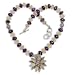 Citrine Amethyst Gemstone Necklace with Sterling Silver Pendant Handmade Jewelry from India 18.5 inches