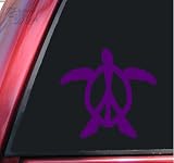 Peace Honu Hawaiian Sea Turtle Purple Vinyl Decal Sticker