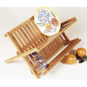 Lipper International 8813 Bamboo Folding Dishrack by Lipper