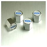 Ford Oval Logo Chrome Tire Stem Valve Caps