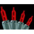Set of 105 Red Mini Commercial Grade Christmas Lights With Green Wire #256107W