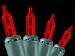 Set of 50 Red Mini Christmas Lights - Green Wire