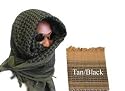 Shemagh Desert Scarf - Tan/Black