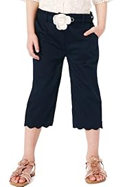Autograph Pure Cotton Adjustable Waist Cropped Trousers with Belt
