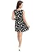 Allegra K Women Doll Collar Bowtie Pattern Mini Tank Dress Pink Dark Blue L