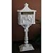 Standing mailbox post box pony express white painted cast aluminum