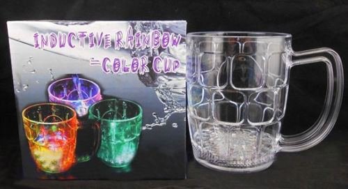 1xbig Beer Glass Led Changing Wine Acrylic Barware Drink Cup Blinking Party Mah