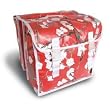 Basil Blossom Twig Water Repellent Bicycle Pannier Bag, Red