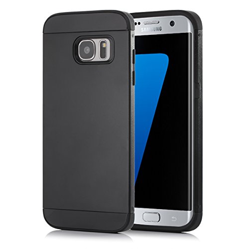 S7 Edge Case, Galaxy S7 Edge Case,BENTOBEN S7 Edge Case 2in1 Hybrid Dual Layer Protective Case Impact Resistant Slim Case Cover for Samsung Galaxy S7 Edge Black