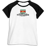 T-Shirt Raglan Woman White  Property Of Surinamese Nation / Flag Transfer  Suriname Country