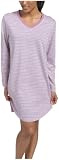 Docker's Women's Reversible Striped Sleepshirt, Orchid, Large