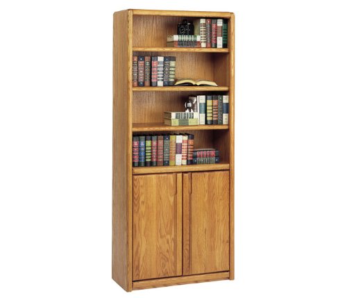 Christmas Medium Oak Bookcase with Doors Medium Oak Deals