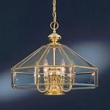 Thomas Lighting SL8071-1 Seven Light Foyer Chandelier, Polished Brass Finish with Clear Beveled Glass