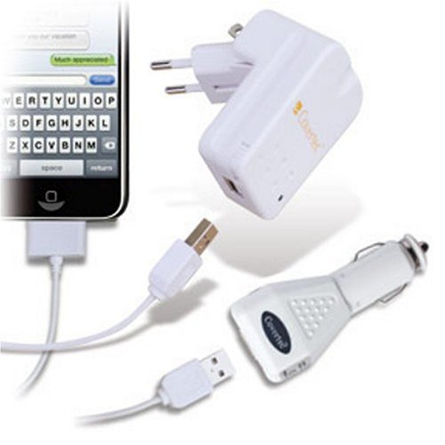 Covertec - Kit de charge iPod / iPhone - USB - Secteur + Allume-cigare