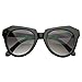 zeroUV - Modern Thick Cat Eye / Horn Rimmed Cross Sunglasses Edgy Retro Style Eyewear