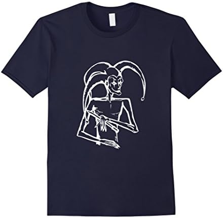 Men's Scary joker shirt clown t-shirt Large Navy