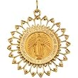 14K Yellow Gold Miraculous Medal - 33.00x30.00mm