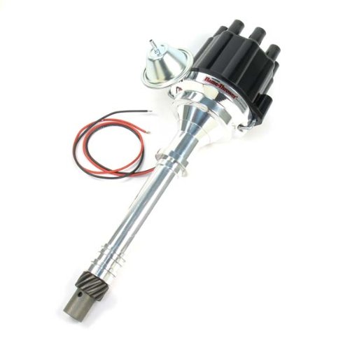 PerTronix D100700 Flame-Thrower Plug and Play Vacuum Advance Black Cap Billet Electronic Distributor with Ignitor II Technology for Chevrolet Small Block/Big Block