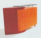 Amber GlassTopped Artico Bar With Knobs