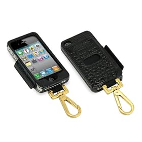 �y���K�i�z TUNEWERE PRIE Ambassador for iPhone 4 Black CROCODILE TUN-PH-123