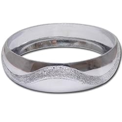 Rodium Plated Bangle Bracelets Costume Jewelry in Indian-Style 2.25 inches