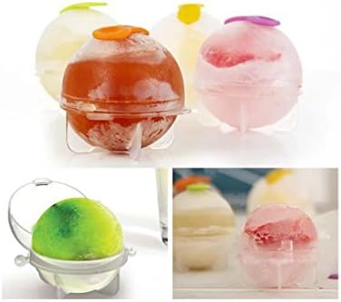 Silicone Ice Ball Maker Mold Tray,Making 4 Mini Ice Balls, Prevent Diluting Your Scotch,Whiskey,Cocktails,Keep Drinks Cooled,2 Packs(8 Pieces)