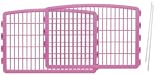 IRIS USA 2-Piece Add-on kit for 4-Panel Indoor/Outdoor Pet Pen for Dogs, Pink