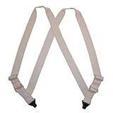 CTM® Mens Plastic Side Clip Undergarment TSA Compliant Airport Suspenders
