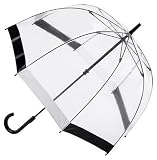 Fulton Birdcage 1 Umbrella Black and White Trim