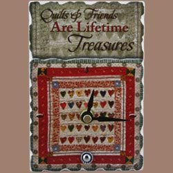 Quilts and Friends Clock - Birthday Gift or Thinking of You Gift for Good Friends